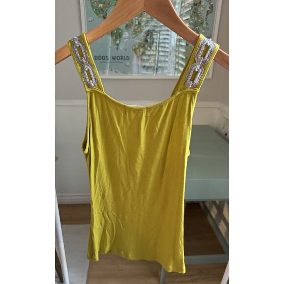 VTG Y2K Babydoll Cami Tank Top S Green Chain link Boho Chic Fairy Babydoll Club - Picture 4 of 7